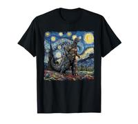 Kaiju T-Shirt Monstre Japonais Van Gogh Nuit Étoilée T-Shirt