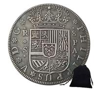 KaiKBax Pièce de monnaie historique empereur espagnol 1731 - Pièces de monnaie européennes en nickel - Pièces de monnaie commémoratives - Pochette cadeau - Pièce du monde pour amis