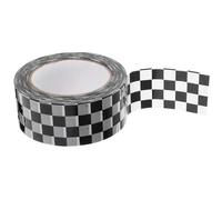 KAILIKETIY 1 Rouleau Ruban Adhésif D'emballage Noir et Blanc à Motif Carreau Adhésif Haute Adhérence Résistant la Déchirure Ruban D'expédition pour Sceller Colis Pratique pour Emballage
