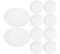 KAILIKETIY 10 pièces Lot de Plateaux Rond Plastique pour Pots de Plantes Mini Soucoupes de Récupération Eau Trays pour Fleurs et Bonsaïs et Résistant Adaptés Aux Pots Céramique Argile et