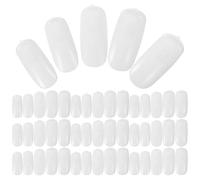 KAILIKETIY 100 Pièces de Conseils Faux Ongles Abs Blanc Solides pour Pratiquer et Présenter le Nail Art Flexibilité pour Manucure Professionnelle