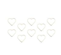 KAILIKETIY 10pcs Pendentifs Cœur en Alliage Léger et Résistant la Décoloration, Accessoires DIY Élégants pour Collier D'amour, pour Créations Artisanales Femme