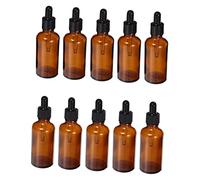 KAILIKETIY 10pièces Flacons Compte-gouttes Verre Lot De Bloquant La Lumière Couvercle Étanche Pour Huiles Essentielles Et Liquides Aromathérapie