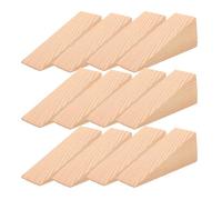 KAILIKETIY 12 Pièces Triangle Wooden Door Wedges Hardwood Non-slip Door Stop Blocks For Security Carpentry DIY Home Office Use