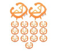 KAILIKETIY 15 Pièces Anneau de Nez en Plastique Orange pour Veaux, Bloque avec Taille Ajustable, Sevrage Collectif Printemps Automne les Fermes Commerciales