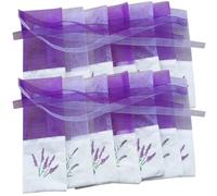 KAILIKETIY 20 Sachets Parfumés Lavande Pourpre en Coton et Tulle, Légers et Décoratifs, Paquet Présents pour Vêtements et Décoration Maison, 20 Pièces Plusieurs styles