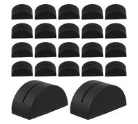 KAILIKETIY 24 Pièces Présentoir en Bois Semicirculaire Noir pour Cartes de Mariage Base Solide, Porte-Noms Rustique pour Banquets et Événements Festifs