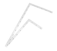 KAILIKETIY 2pcs Règle à Angle Droit en Acier Inoxydable L Forme 90 Degrés Outil de Marquage Facile à Aligner pour Charpentiers et Amateurs de Bricolage