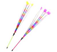 KAILIKETIY 2pièces Bâton de Jeu pour Chat Coloré Interactif à Plumes pour Chatons Accessoire Ludique pour Renforcer Le Lien et Stimuler Activité des Chats Couleurs Mixtes Couleur Aléatoire