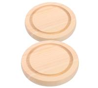 KAILIKETIY 2pièces Plateau Bois pour Cloche Verre Support Décoratif pour Plantes Succulentes Et Fleurs Séchées pour Décoration De Bureau Et Maison