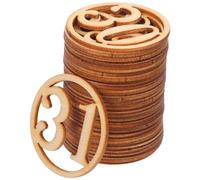 KAILIKETIY 31 Pièces Formes de Chiffres en Bois Étiquettes en Bois pour Bricolage à Peindre Assemblage Créatif pour Bricolage DIY et Célébrations de Fêtes pour Garçon et Filles Décoration