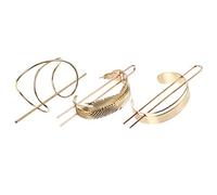 KAILIKETIY 3pcs Pince à Cheveux en Alliage Or pour Femmes Chignon à Manchette, Design Créatif et Élégant, Accessoire Coiffure Mariage Cérémonie