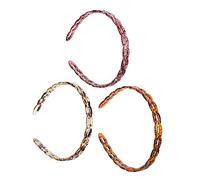 KAILIKETIY 3pièces Bandeaux u Résine Oxford Pour Femmes Lot De Accessoires Élégants Pour Cheveux Design Simple Pour Toutes Occasions