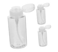 KAILIKETIY 3pièces Bouteilles Distributeur De Transparent Avec Pompe Push down De Flacons Pour Démaquillant Toner Et Soins Peau Pour Voyage