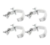 KAILIKETIY 4 Pièces Pinces en Aluminium Argenté Robustes pour Éclairage de Scène, Adaptées aux Structures 30-52mm, Clips Métalliques Solide pour Fixation de Lampes de Scène