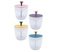 KAILIKETIY 4pièces Foamer Device Cup Nettoyant Visage Moussant Rapide Outil Portable Pp Résistant Pour Nettoyage Profond Des Pores Compatible Lait Nettoyant Couleurs Rose Bleu Jaune