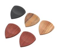 KAILIKETIY 5 Pièces Médiators De Guitare en Bois Fabriqués À La Main Médiators en Bois Massif Médiators De Doigt De Basse Médiators De Guitare Électrique De Remplacement Médiators De Guitare
