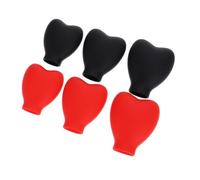 KAILIKETIY 6 pièces Protège-pinceaux de Maquillage Silicone Housses Durables Anti-poussière Étanches Accessoires Pratiques pour Pinceau Fond Teint Réutilisables et Flexibles Rouge et Noir