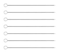 KAILIKETIY 7 Pièces Cure-Dents de Fête en Acier Inoxydable Argenté Surface Lisse et Forme Originale pour Apéritifs, pour Mariages et Soirées Entre Amis