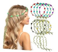 KAILIKETIY 7pièces Couronne De Fleurs Artificielles De Tête De Fleurs Pour Mariage Fête Et Événements Accessoire Floral Boho Et Naturelles
