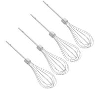 KAILIKETIY Accessoires Batteurs à Œufs en Acier Inoxydable 25cm, Lot de 4 Pièces Multi-usages Design Allongé pour Mixeur Électrique la Cuisine Réutilisable