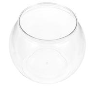 KAILIKETIY Aquarium Rond en Plastique Transparent Incassable Affichage Clair Mini Bocal à Poissons pour Betta et Petites Tortues, Décoration de Bureau