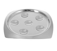 KAILIKETIY Assiette à Escargots en Acier Inoxydable avec Compartiments, Antidérapante et Compatible Lave-vaisselle, Usage Professionnel et Domestique