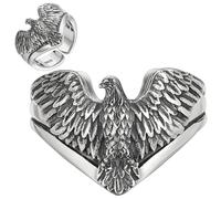 KAILIKETIY Bague Ouverte Aigle en Cuivre Confortable à Porter Bague Réglable Homme pour Mariage et Promenade