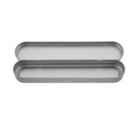 KAILIKETIY Boîte de Rangement Portable en Fer Argenté pour Gratte-Langue et Pinces, Légère et Facile à Stocker, Usage Quotidien Voyages