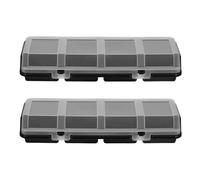 KAILIKETIY Boîtes de Rangement pour Visserie Compartiments Multiples avec Couvercles Transparents 2pcs en Plastique PP et Design Compact pour Organisation Facile Garage