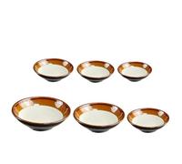 KAILIKETIY Bols en Faïence et Assemblage sans Couture Bord Lisse Lot de 5 Style Vintage, Vaisselle en Poterie pour Restaurants et Usage Domestique