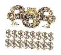 KAILIKETIY Breloques Pour Ongles En Forme De Signe De, 20 Pièces, Ornements D'ongles Pour Femmes, Breloques En Métal Pour Nail Art, Bijoux Pour Ongles