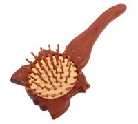 KAILIKETIY Brosse À Cheveux Avec Pagaie En Bois : Brosse À Cheveux En Forme De Renard Pour Femmes Et Hommes - Peigne Démêlant Pour Enfants - Massage Des Cheveux Bouclés, Épais, Fins Et Secs