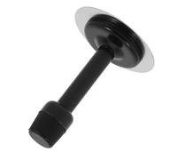 KAILIKETIY Butée de Porte Murale Noire en Acier Inoxydable Embout Caoutchouc, sans Perçage, Protection Anti-collision pour Porte Intérieure, Amortisseur Silencieux