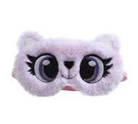 KAILIKETIY Cache-œil en Peluche Pourpre Mignon de Style Cartoon Bande Élastique Confortable, Masque de Sommeil Doux Yeux, Voyage ou Tout Endroit Lumineux