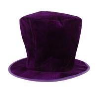 KAILIKETIY Chapeau de Magicien Rétro D'halloween pour Hommes, Violet en | Structure Rigide, Doublure Élastique, Confort Ajusté, pour Scène et Photos, Style Rétro Non Réfléchissant