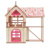 KAILIKETIY Château en Bois pour Hamster Échelle d'escalade Double Étage, Maison de Jeu pour Petits Rongeurs, à Mâcher pour Hamster Nain