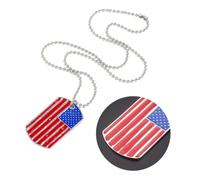 KAILIKETIY Collier Style Chic et Élégant en Alliage Résistant Rouille Accessoire Mode Drapeau Américain Pendentif pour Homme et Femme