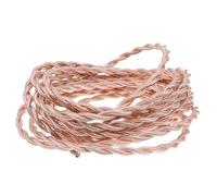 KAILIKETIY Cordon Électrique Tressé à 2 Conducteurs 5m en Cuivre et Textile pour Lampes Vintage Look Ancien et Accessoires DIY pour Divers Scénarios