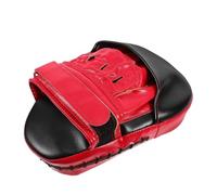 KAILIKETIY Coussinets de Boxe en PU Rouge Cinq Doigts, Confortables et Réglables Poignet pour Entraînement Arts Martiaux et Karaté