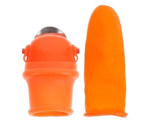 KAILIKETIY Couteau de Récolte à Pouce en Silicone et Acier Inoxydable, Outil de Jardinage Confortable pour Cueillir Poivrons et Raisins, Améliore L'efficacité du Travail