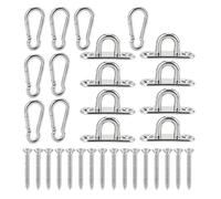 KAILIKETIY Crochet en Acier Inoxydable de U Plaque à Œillet Ovale, Robuste et Moderne, pour Fixation Murale, à Suspendre de Paquet de Sable et Accessoires Nautiques