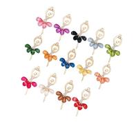 KAILIKETIY Danseuse de Ballet 14 Pendentifs en Alliage et Strass, 14 Pièces Décorations Uniques pour Création de Bijoux Diy pour Bracelets et Porte-clés