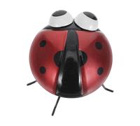 KAILIKETIY Décoration Murale en Fer Rouge Forme à Bon Dieu, Ornement de Scarabée Élégant et Facile à Installer pour Jardin et Clôture Extérieure