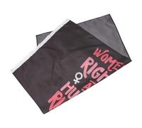 KAILIKETIY Drapeau la Décoloration en Polyester Résistant des Droits des Femmes l'usure Bannière Féministe Noire et Rouge pour Décoration Intérieure et Extérieure