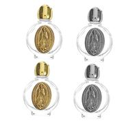 KAILIKETIY Ensemble de 4 Bouteilles en Verre Décoratives pour Eau Bénite Petite Taille Rechargeables pour Baptême et Célébrations Religieuses Contenant en Verre pour Pratiques Spirituelles