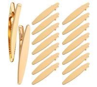 KAILIKETIY Ensemble de 50 Pinces à Cheveux Alligator en Fer Doré Design Creux, Accessoires DIY Polyvalents pour Créations Artisanales et Fabrication de Nœuds