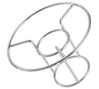 KAILIKETIY Grille de Four en Acier Inoxydable Argenté pour Poulet et Dinde, Support Stable et Pratique, pour Grillades en Plein Air et Fêtes Autour du Feu de Camp