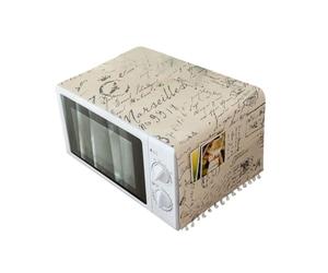 KAILIKETIY Housse de Protection pour Micro-ondes en Coton et Lin, Couvercle Décoratif et Protecteur, Design Vintage, Dimensions 30x90 Cm, pour Maison et Bureau