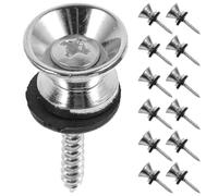 KAILIKETIY Jeu de 20 Chevilles Métalliques pour Guitare Électrique et Basse Vis et Joint Caoutchouc, Accessoires de Guitare pour Cordes et Sangle, Fixation Fiable en Concert